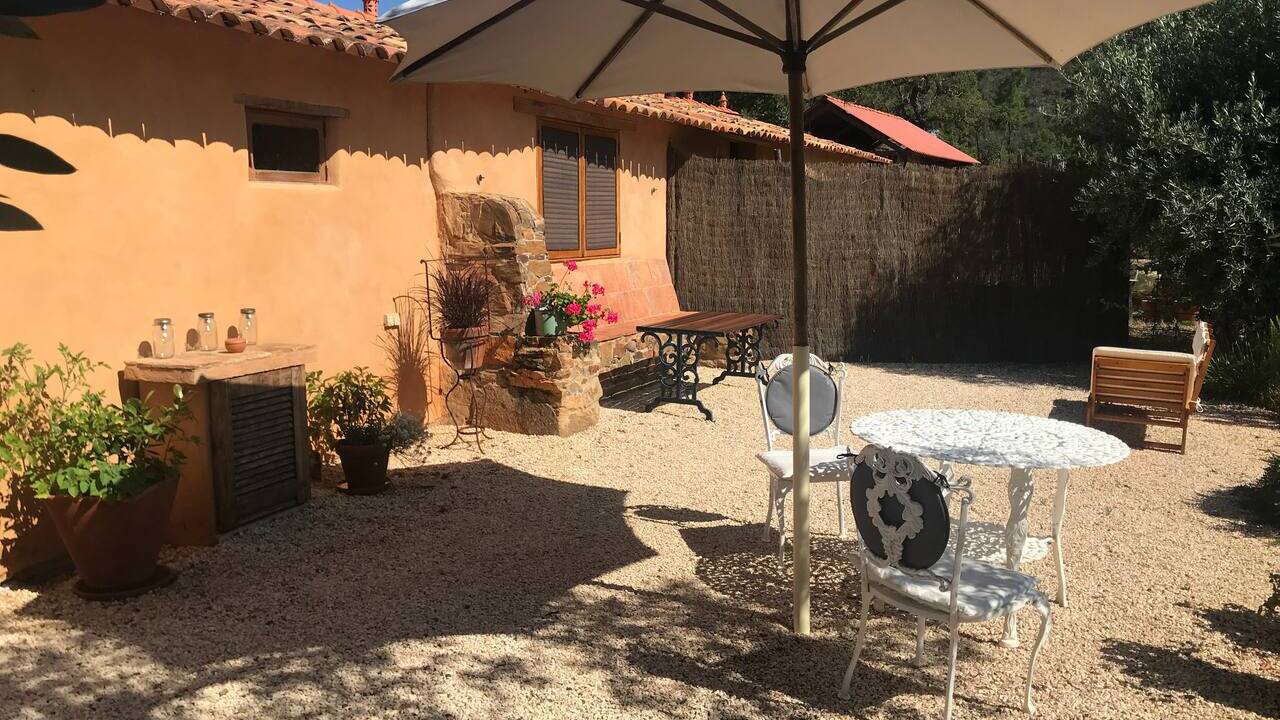 Outdoor terrace dining area